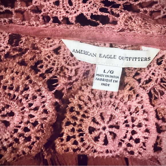 Rose Color Crocheted Top - Picture 4 of 4